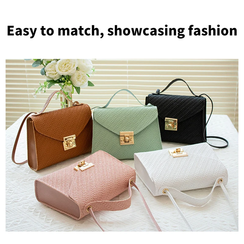 Fashion PU Leather Shoulder Handbags Casual Small Crossbody Bags For Women Light Luxury Handbags