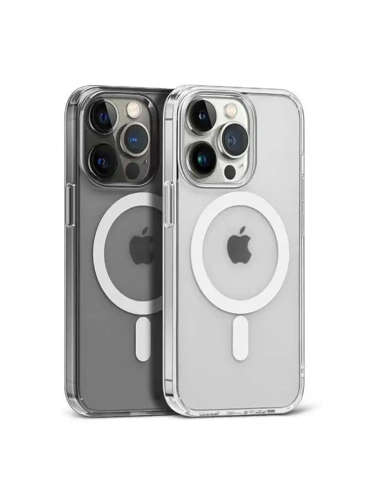 Oryginalne przezroczyste etui magnetyczne do iPhone 18 17 Air 16 15 14 13 12 11 Pro Max XS XR 7 8 Plus 16e 17e z kompatybielnością z Magsafe. — 2