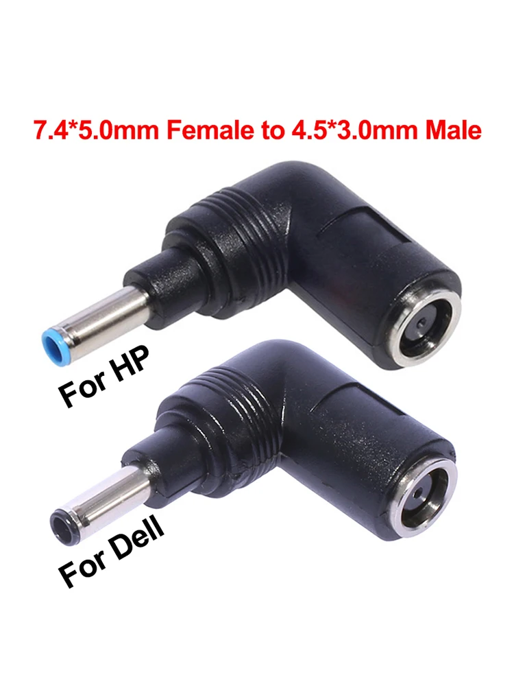 Adapter zasilania DC z wtyczką żeńską 7.4*5.0mm na wtyczkę męską 4.5*3.0mm z konwerterem pinów do laptopa/notebooka (HP, Dell) — zdjęcie 2