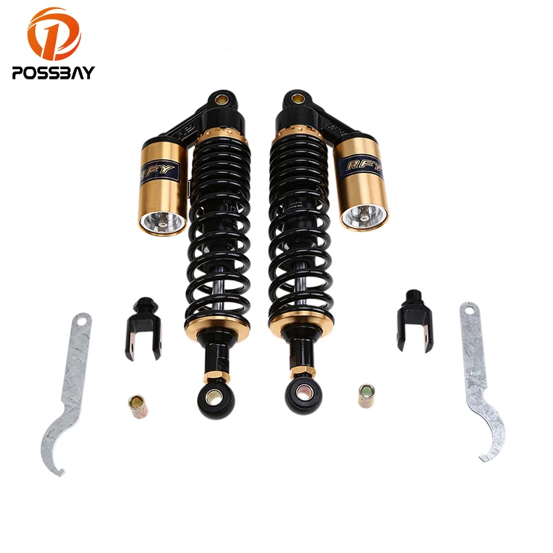 

POSSBAY Universal 320mm 340mm 380mm Motorcycle Nitrogen Air Shock Absorber Rear Suspension for Yamaha Motor Scooter ATV