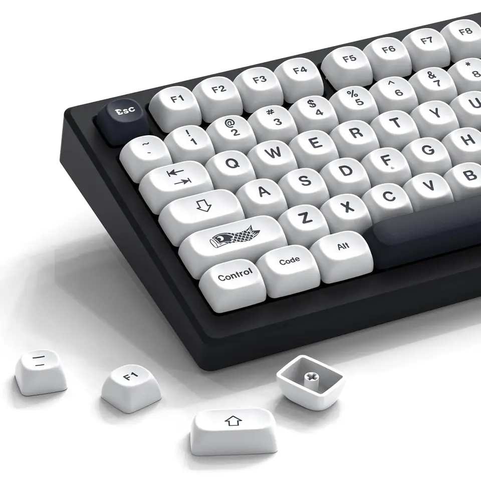 142 キーホワイト PBT キーキャップ MOA プロファイル PBT 染料昇華
