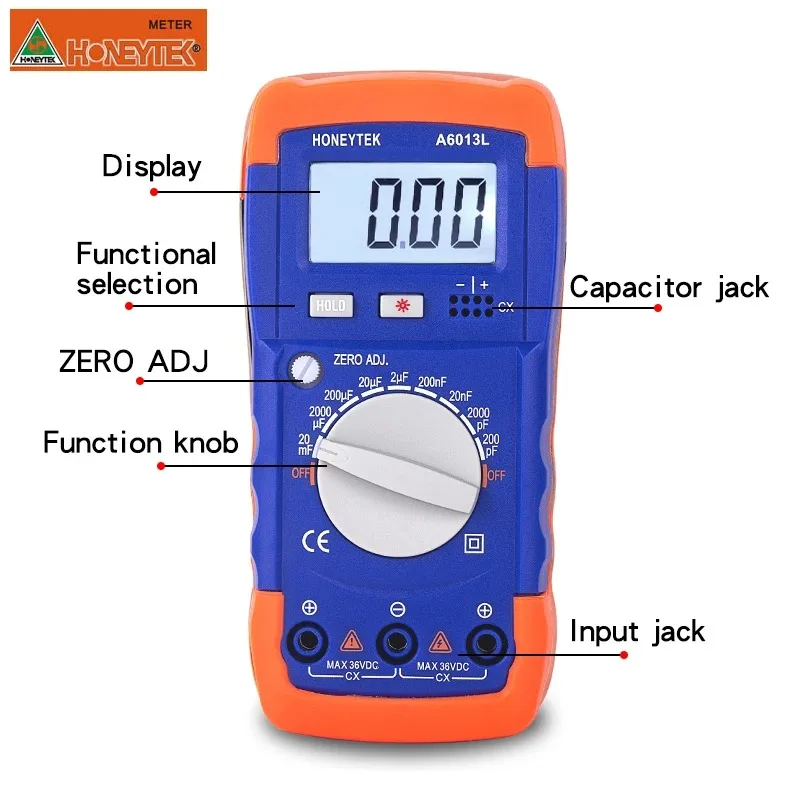 High-precision inductance capacitance meter digital A6013L capacitance meter backlight digital display multimeter