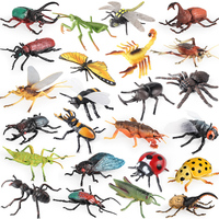 Oenux Insect Animals Model Figurine Butterfly Ant Dragonfly Spider Bee Mantis Scorpion Action Figures Educational Kid Toy Gift