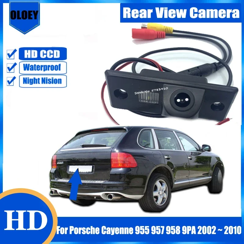 HD rear view camera For Porsche Cayenne 955 957 958 9PA 2002 ~ 2010 HD Night Vision Waterproof Backup Parking Reversing Camera