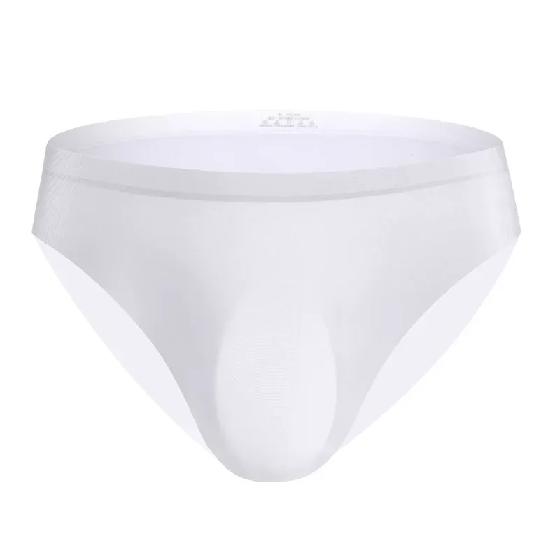

Men's Sexy Brief 3D Seamless Ice Silk Mid-rise Bulge Pouch Elasticity Untra-Thin Transparent Lightweight Quick Dry Sports Bikini