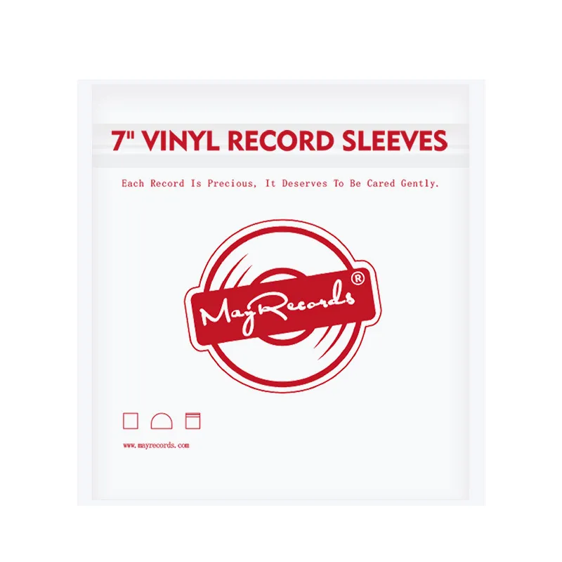 25PCS Resealable 7inch 4 Mil Plastic Bags Vinyl Record Outer Sleeves EP Protective Sleeves for 7\'\' Record Cover 45 RPM