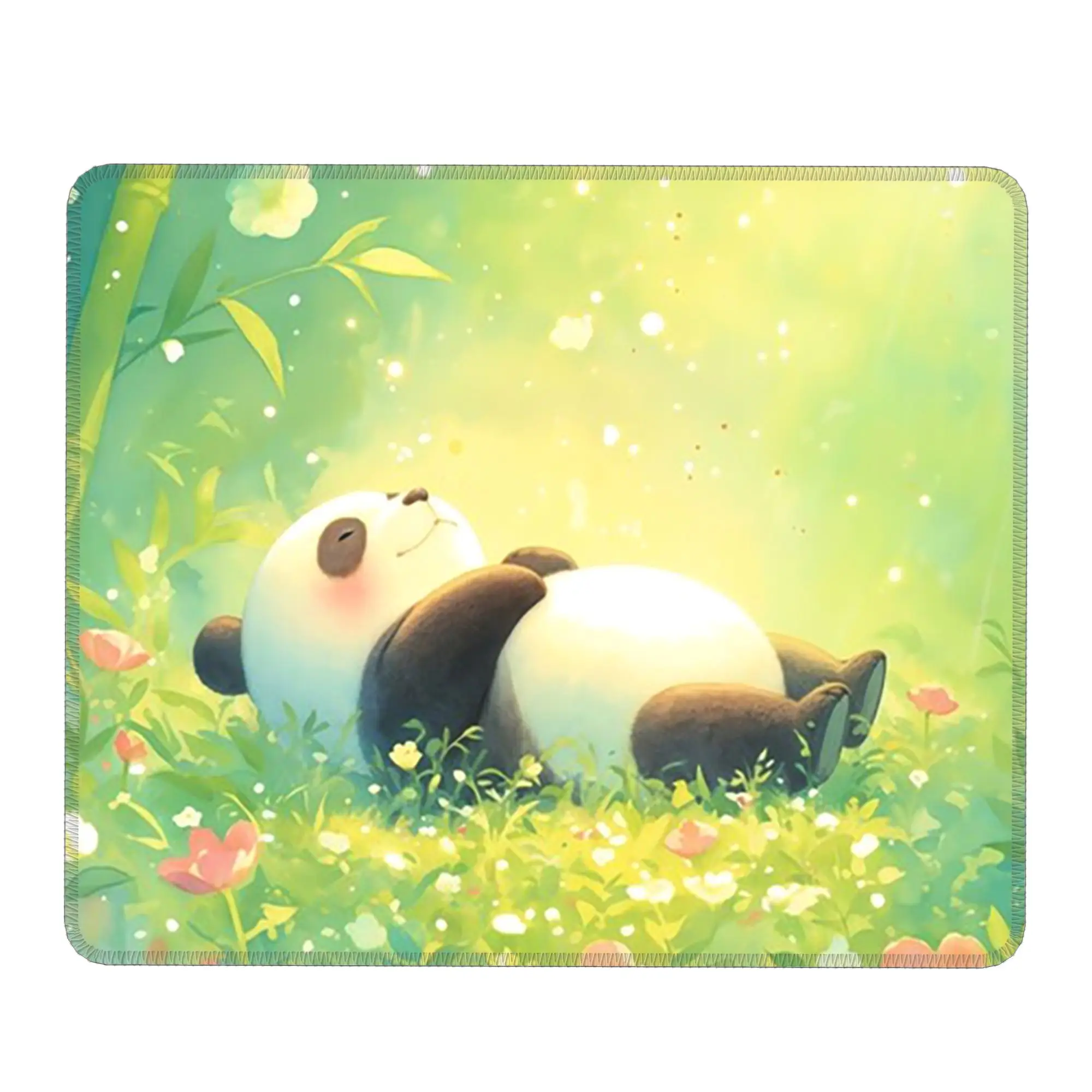 Adorable Panda Lying On The Grass Mouse Pad Computer Keyboard Mouse Mat Gamer PC Laptop Desk Mat Office Table Mats