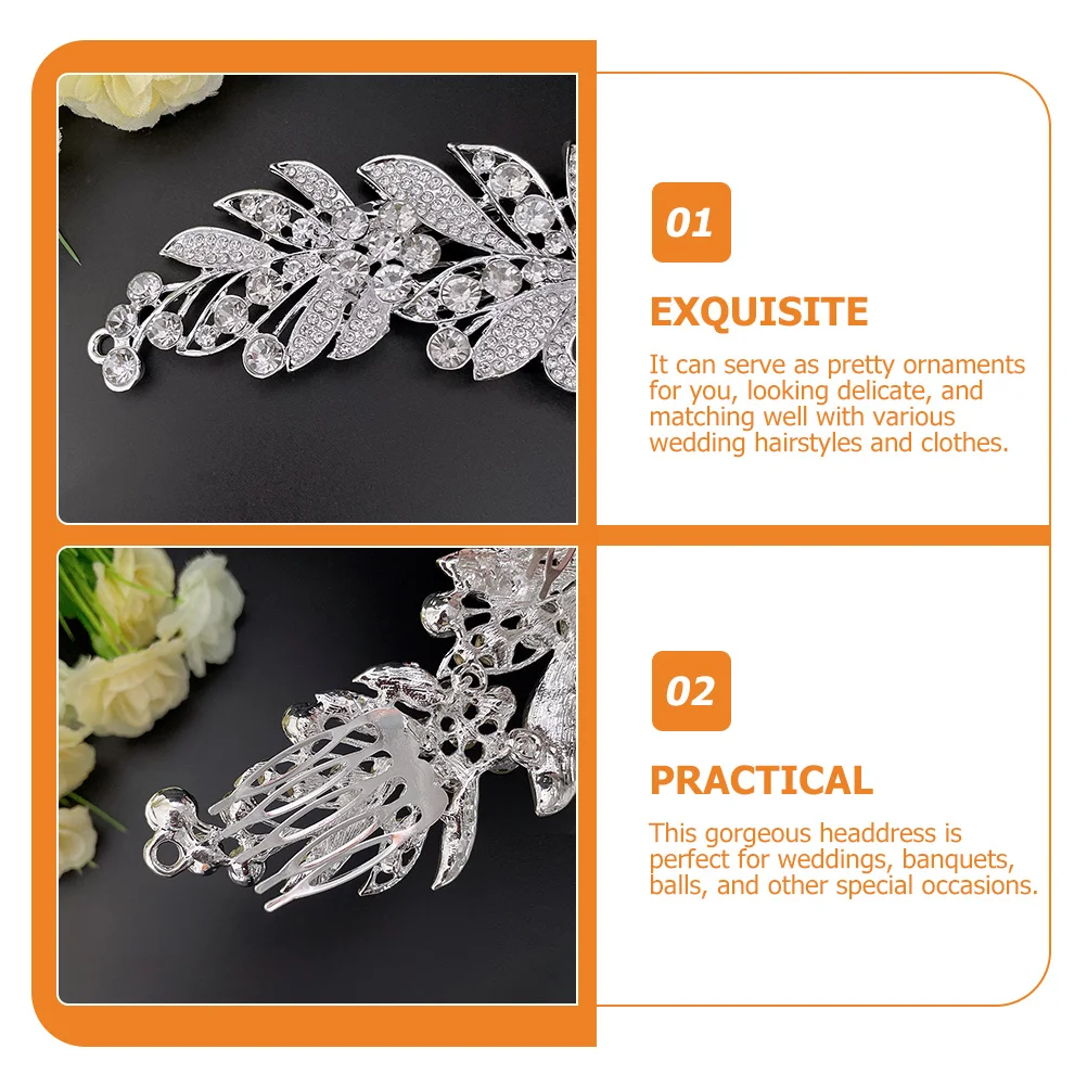 

Расческа для волос невесты, нежный дизайн со стразами, удобный размер, свадебные головные уборы, вечерние свадебные расчески со стразами