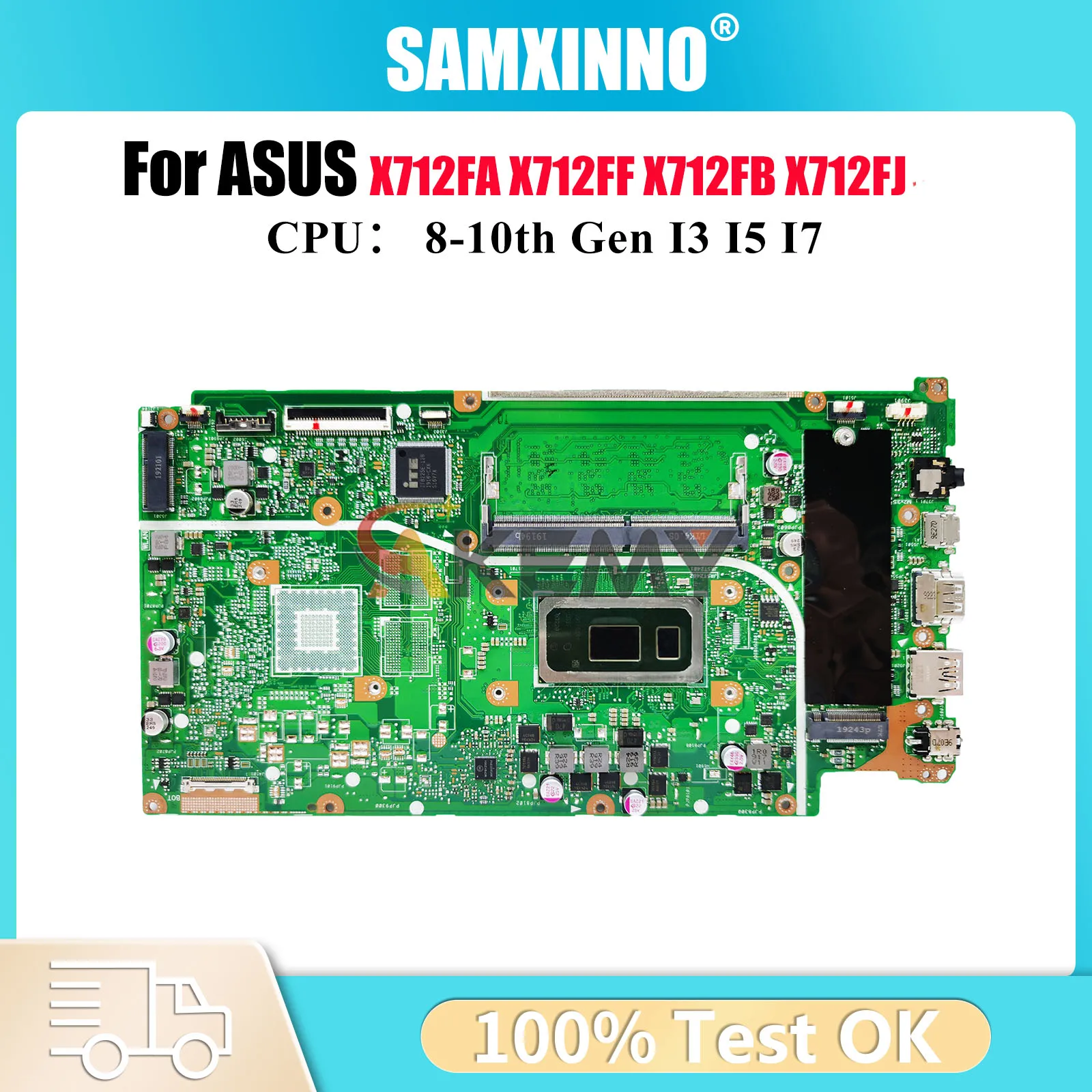 

X712FA Материнская плата для ноутбука ASUS X712FB S712F X712FJ X712FLC V712F K712F F712F X712FF X712F X712FL Материнская плата с процессором I3 I5 I7
