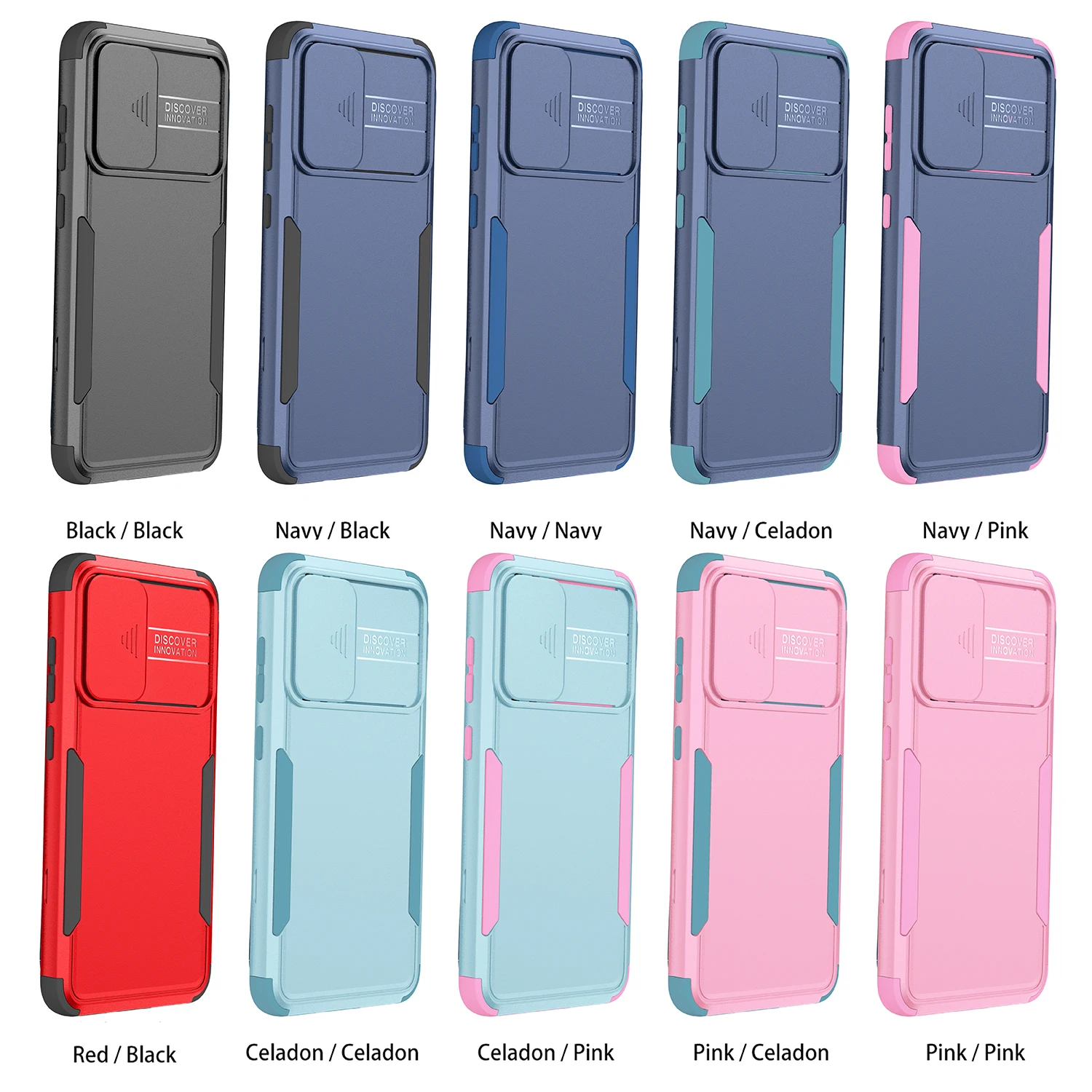 Camera Lens Protection Shockproof PC Silicone Phone Case For Samsung Galaxy S21 FE A13 A33 5G Suitable Wireless Charging Cover