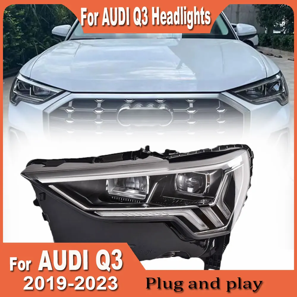 Headlights For Audi Q3 2019 2020 2021 2022 2023 high style full LED Assembly Upgrade High Configure Projector Lens Accessories