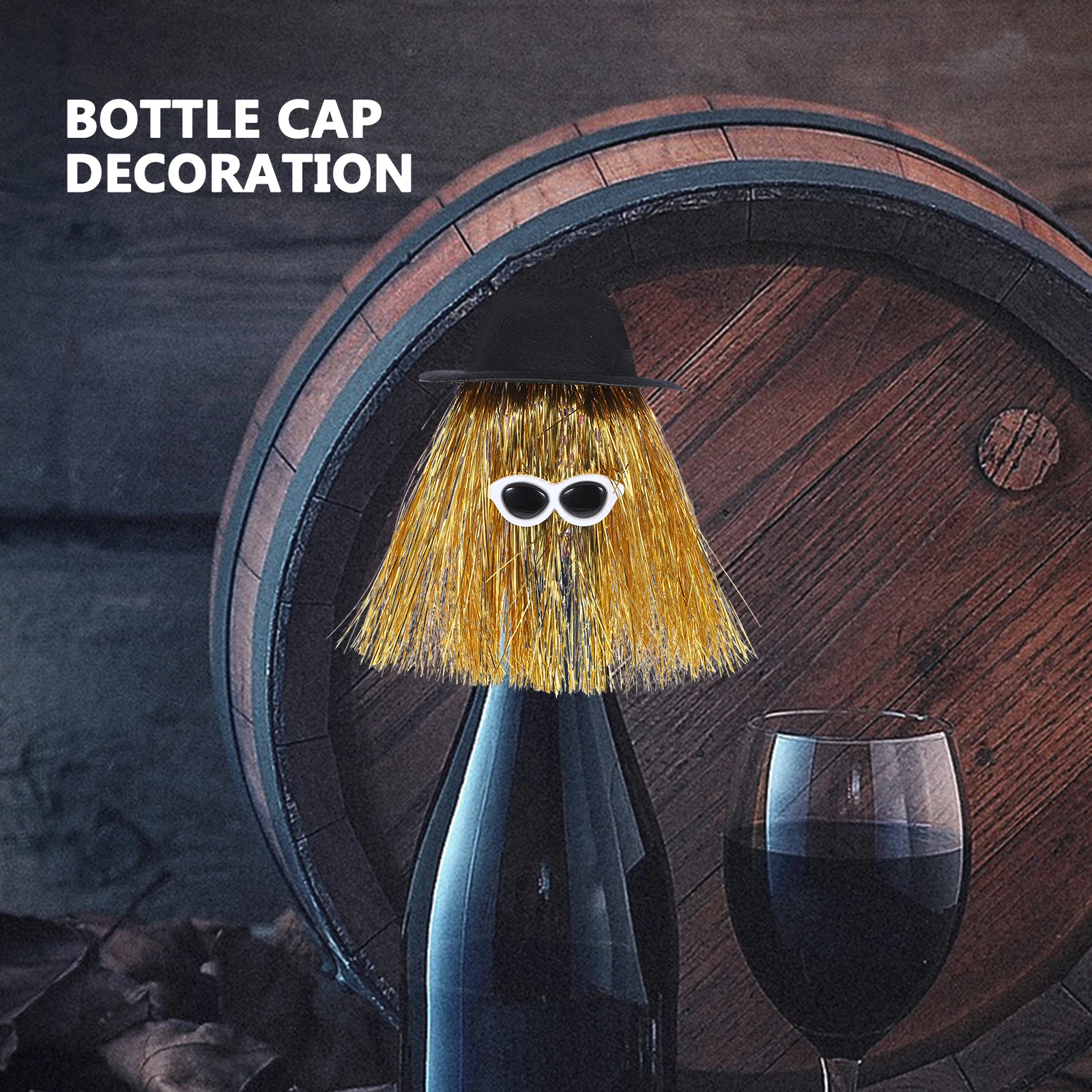 

Bottle Cap Decoration Creative Christmas Plug Cover Stopper Hat Mini Formal Crafts Accessories Wine Stoppers for Party