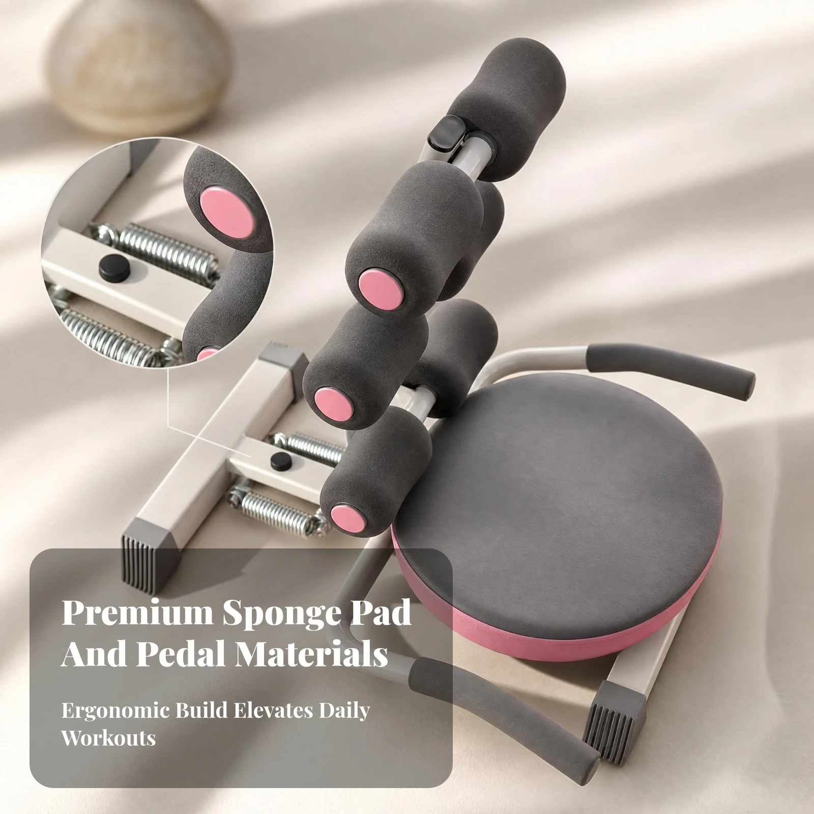 Picture 7: Sit-up Assistance Machine Metal Frame Foam Roller Sit-up Machine Ab Crunch Instructor Compact Fitness Equipment Sturdy