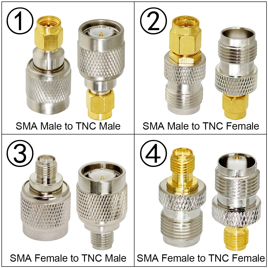 1pc SMA Male Female to TNC Plug Jack RF Coax Adapter Convert Straight Nickelplated 50Ohm NEW
