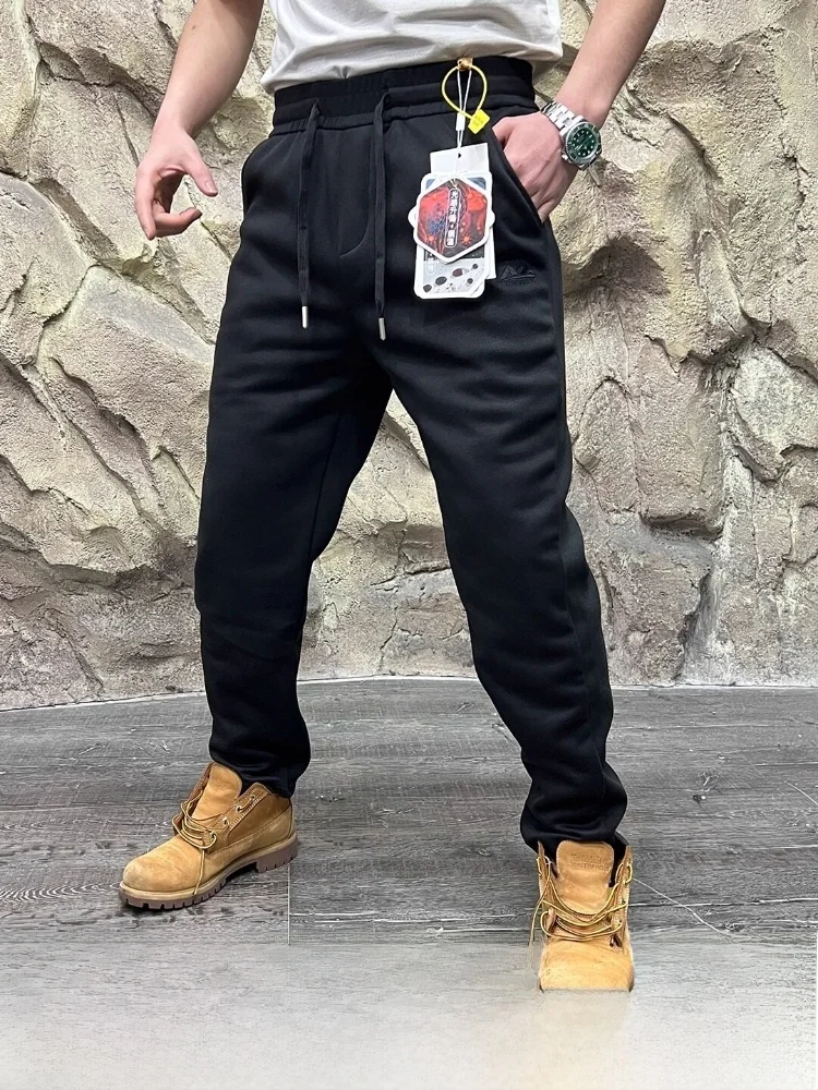 

Premium 90 Goose down Filling Men's Outdoor Winter Trousers Windproof Faionable Long Straight Leg Pants Warm Casual Sle