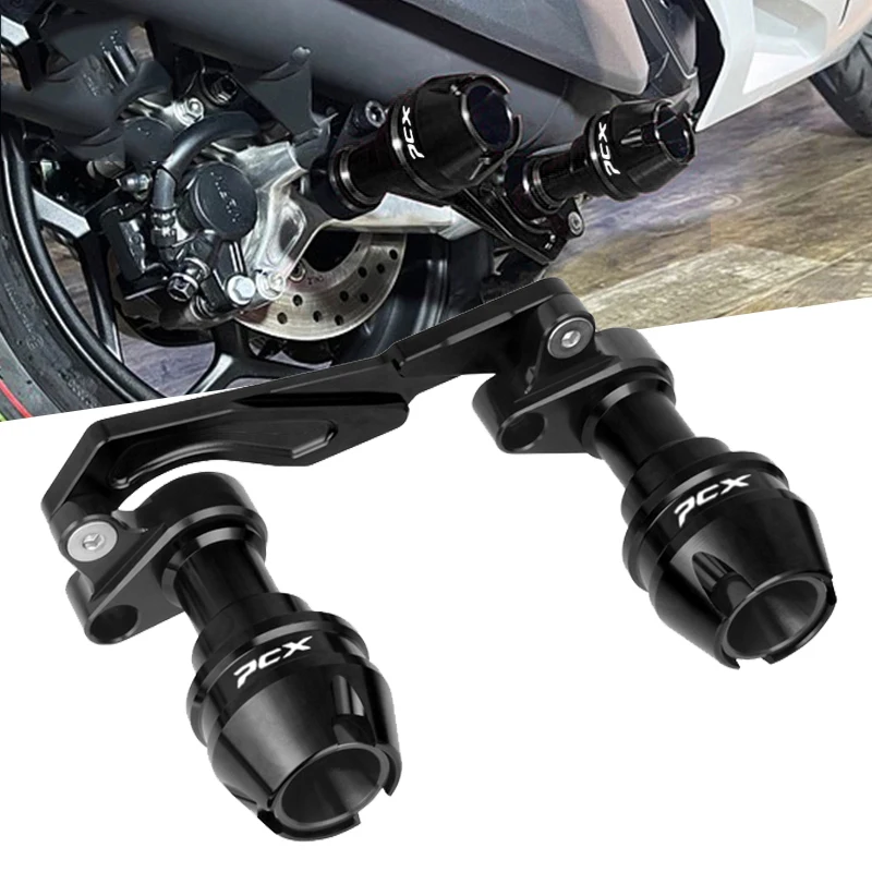 

For Honda PCX125 PCX 125 150 accessories Front Fork Wheel Fall Muffler Pipe Frame Protection Frame Slider Anti Crash Protector