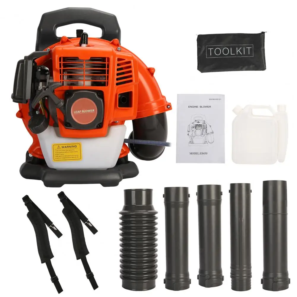 Backpack Leaf Blowers Gas Powered Backpack Blower Gas Blower Air-Cooled Lawn Blower Gasoline Powered Garden Yard Tool