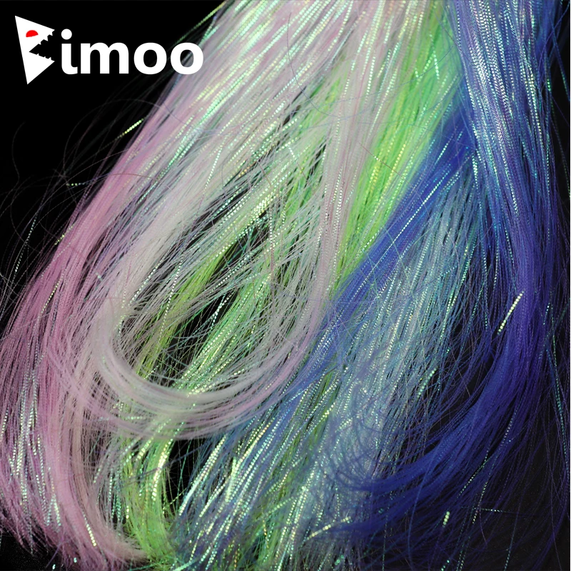 Bimoo 0.2mm Fly Tying Corrugated Lateral Scale Strands Saltwater Flashbou Bucktail Spinnerbait Fishing Lure Bait Tying Material