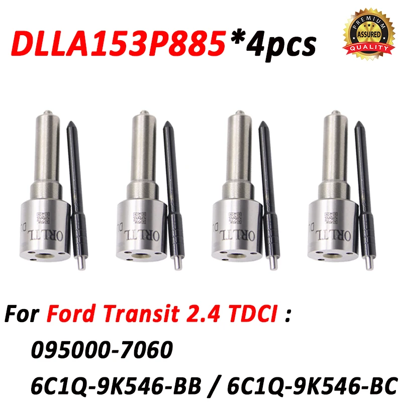 

4 шт. DLLA153P885 Форсунка дизельного топлива 095000 -7060 Форсунка DLLA 153 P 885 для Ford Transit 6C1Q-9K546-BB 6C1Q-9K546-BC