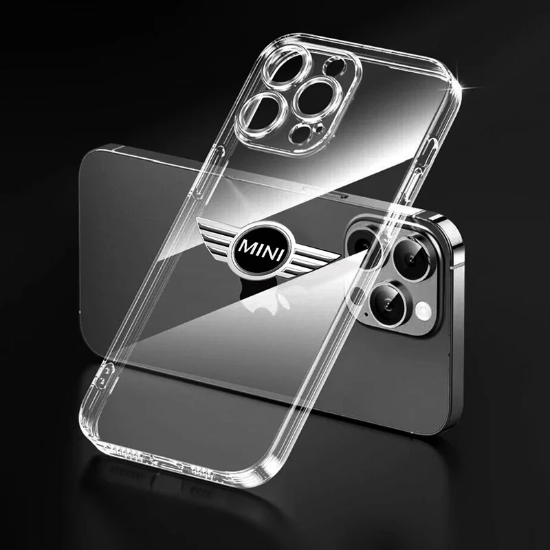 Fashion Clear Cover Phone Case for iPhone 11 12 13 14 Pro Max for BMW Mini Cooper R50 R52 R53 R55 R56 R60 R61 F54 F55 F56 F60