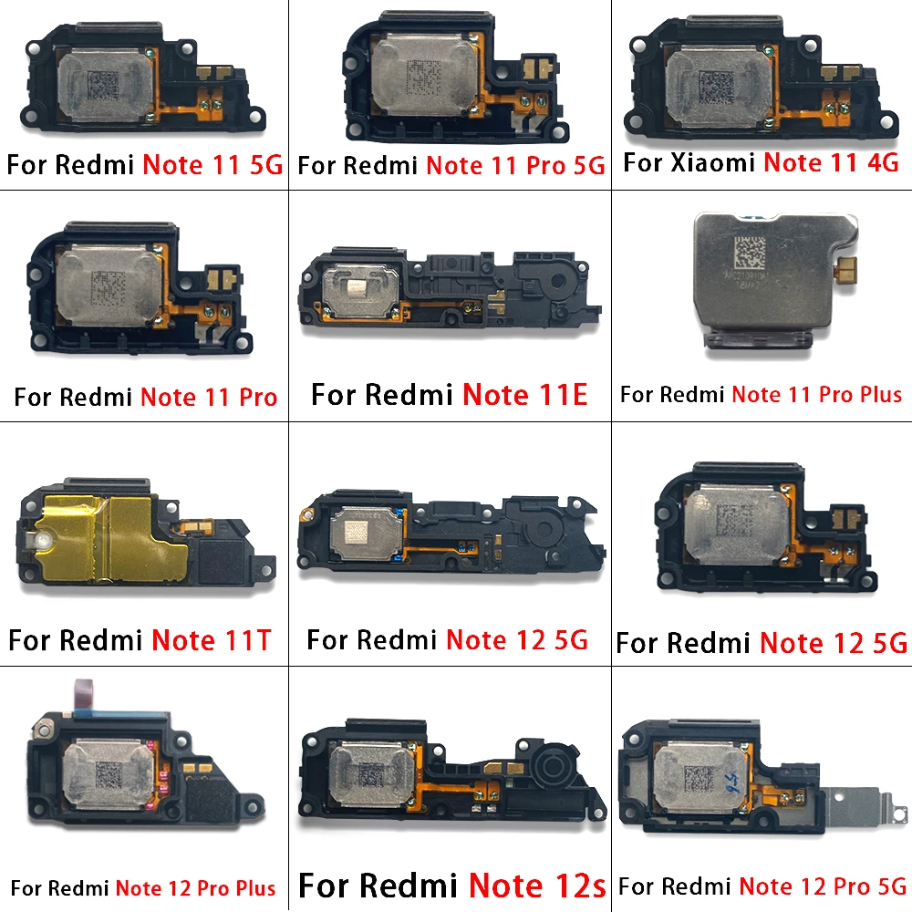 

20 Pcs Loud Speaker For Xiaomi Redmi Note 12 4G 12S 12 11 Pro Plus Loudspeaker Buzzer Ringer Loud Speaker Flex Cable