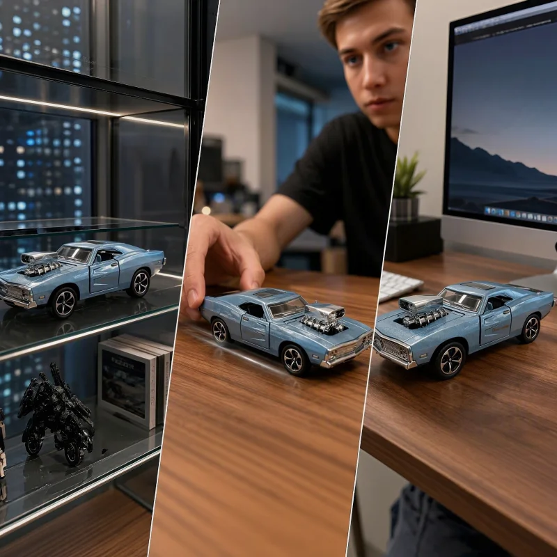1/36 modified muscle car alloy model, pull back die-casting retro sports car, engine exposed, doors can be opened, classic car t