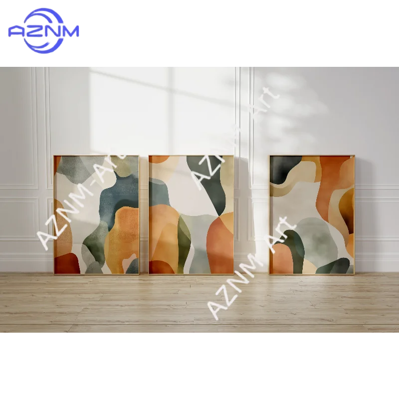 1/3Pcs Set of 3 Prints Watercolor Abstract Wall Art Colorful