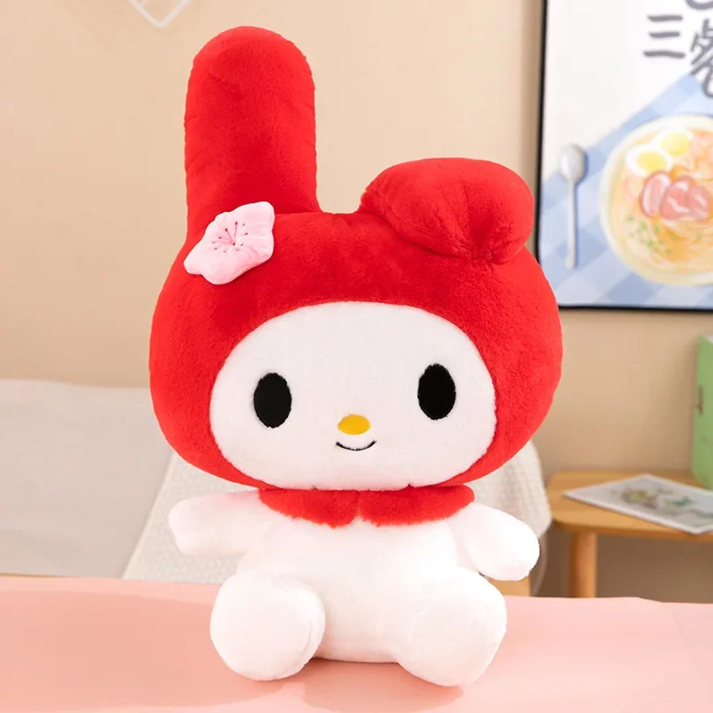 35/45/60cm Big Size Kawaii Sanrio Red My Melody Plush Toy Soft Stuffed Dolls Pillow Girly Home Decor Birthday Gift for Girl Kids