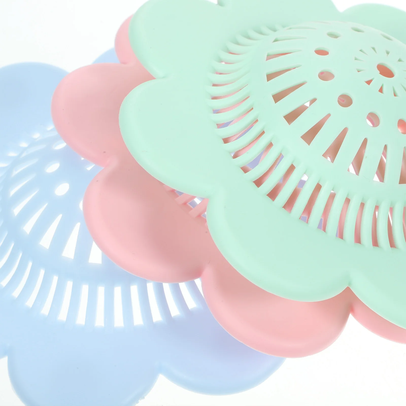 

6pcs Drain Filter Sink Strainer Kitchen Waste Catcher Bath Tub Hair Stopper Blue Pink Green Silicone Durability Easy