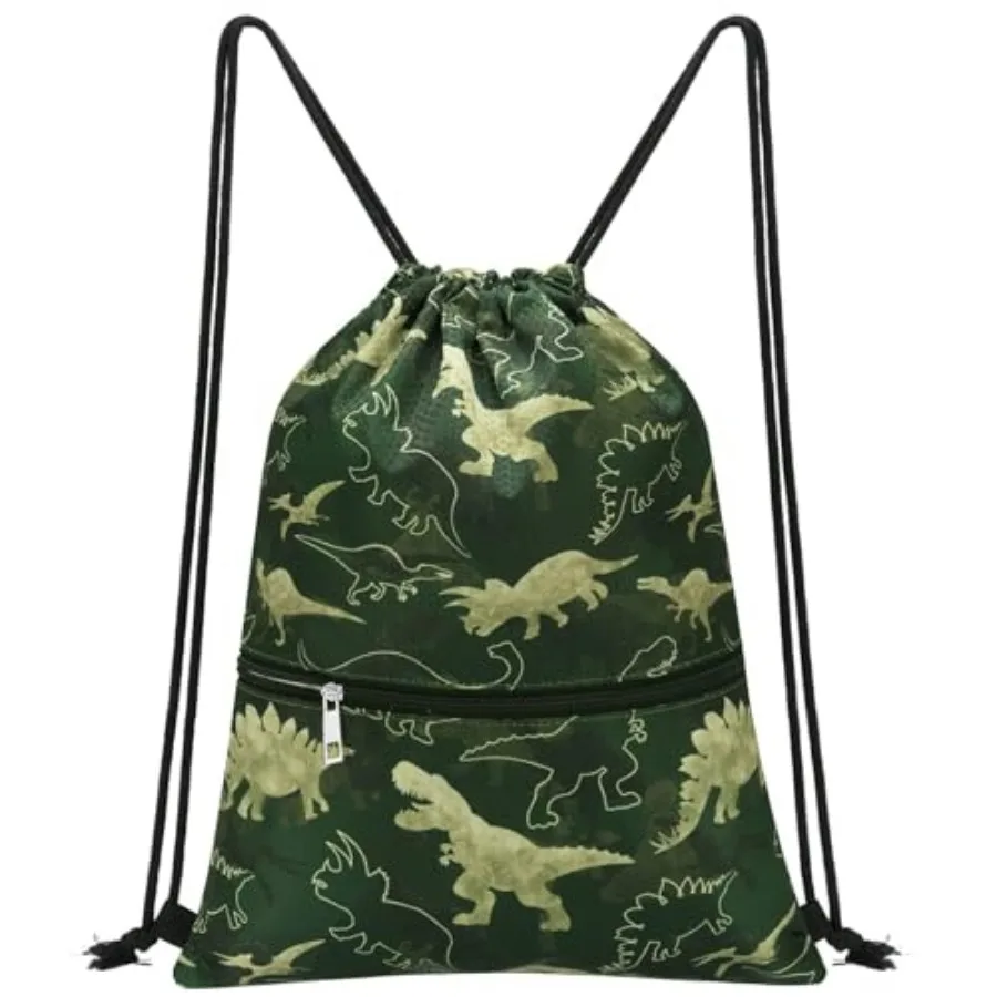 

WAWASAM Drawstring Backpack, Gym Swim Bag Cinch Bag for Girls Boys with Zipper Pocket