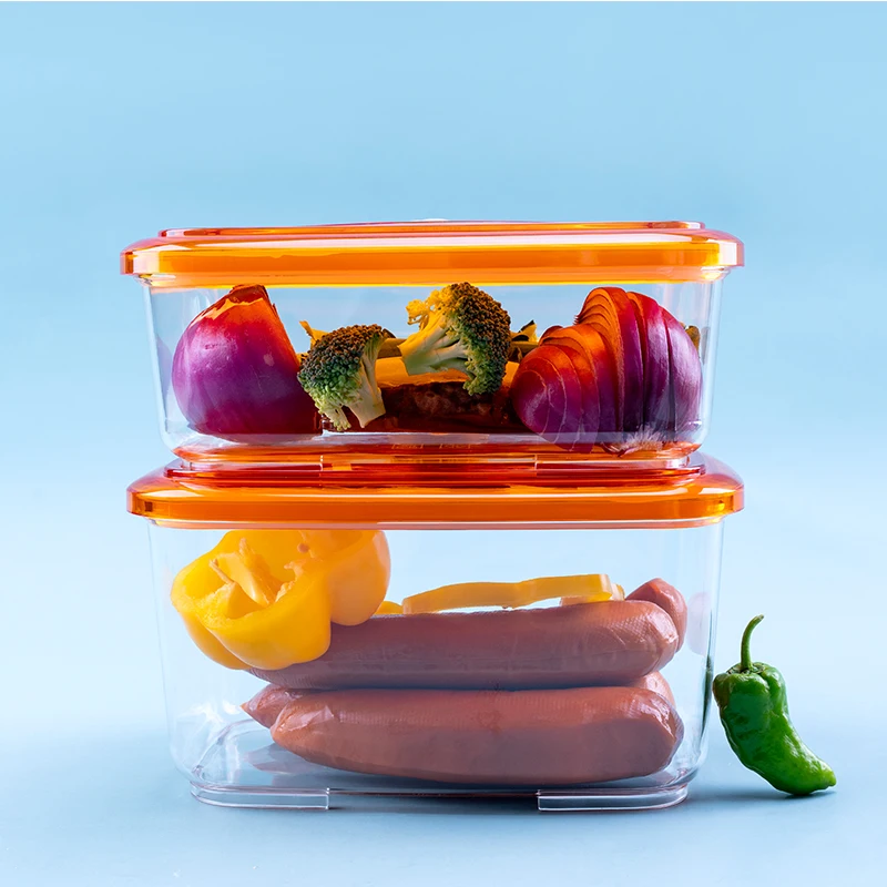LAIMENG Plastic Storage Container Food Vacuum Container With Lid Damp Proof Airtight Kitchen Lunch Box for Vacuum Sealer S266
