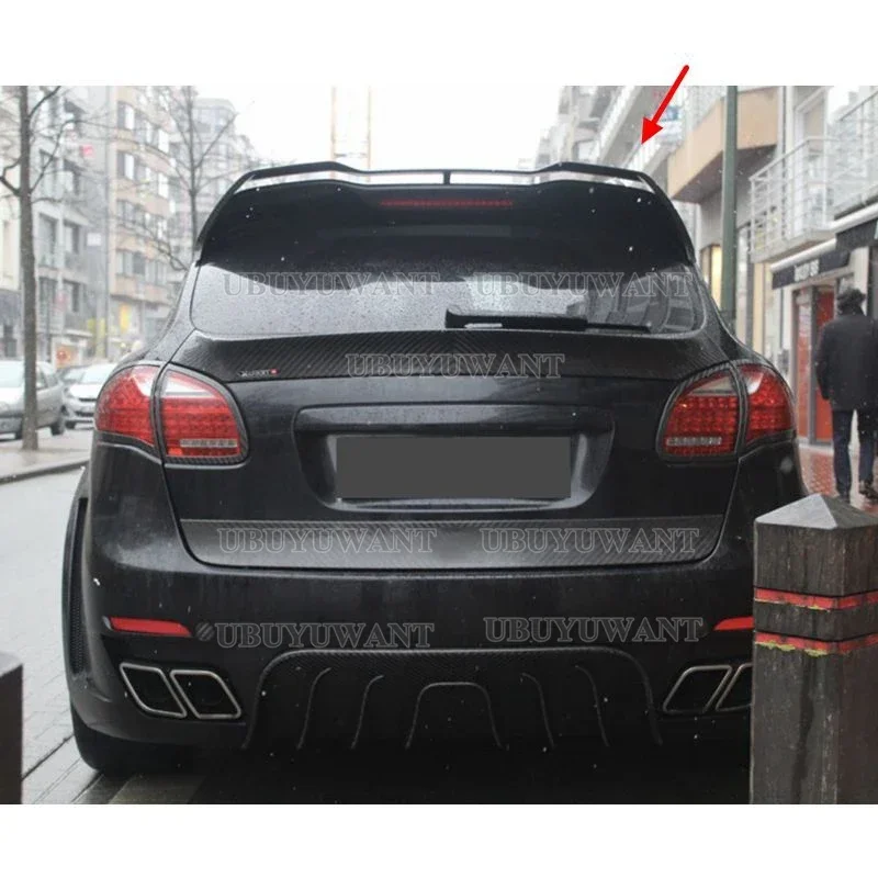 High Quality Carbon Fiber Rear Trunk Roof Spoiler Wing Fits For Porsche Cayenne 958 2011 2012 2013 2014