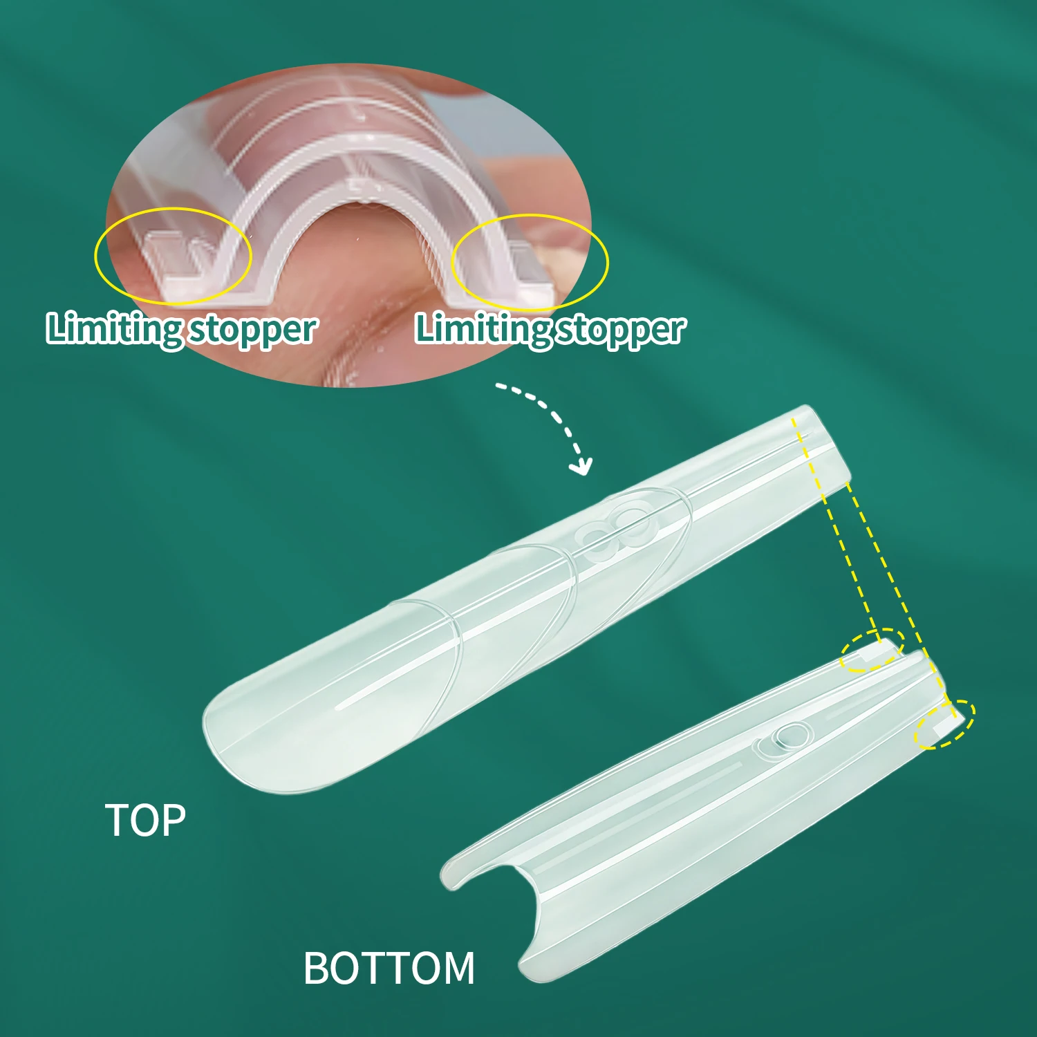 Nailpop Nail Dual Form Sandwich Nails Forms 14 مقاسًا قالب أظافر علوي وسفلي لأدوات وصلات أظافر جل البناء 70/140 قطعة #6