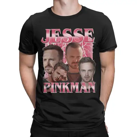 Men's Jesse Pinkman Breaking Bad T Shirts  Cotton Tops Vintage Short Sleeve Crew Neck Tees Birthday Gift T-Shirts