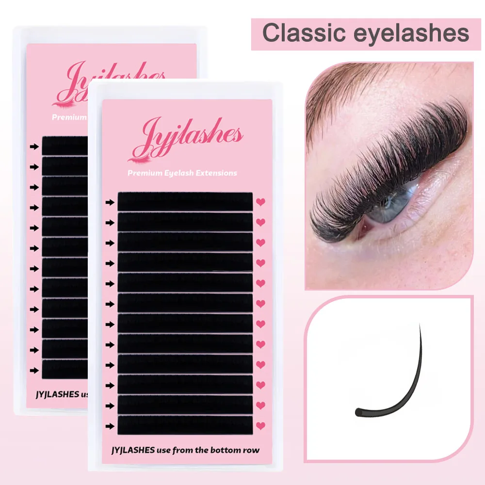 

JYJLASHES Premium Cashmere Lashes Extensions Matte Black Volume Individual Lashes Private Label Mink Eyelash Extensions Cilios