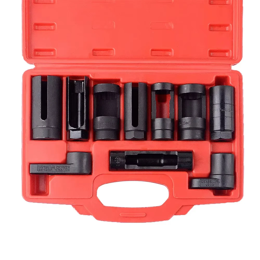 Rimoody 10 قطعة مجموعة مقابس مستشعر الأوكسجين الاستشعار ضغط الزيت إرسال وحدة مجموعة إزالة 3/8 بوصة 1/2 بوصة O2 الاستشعار وجع محركات