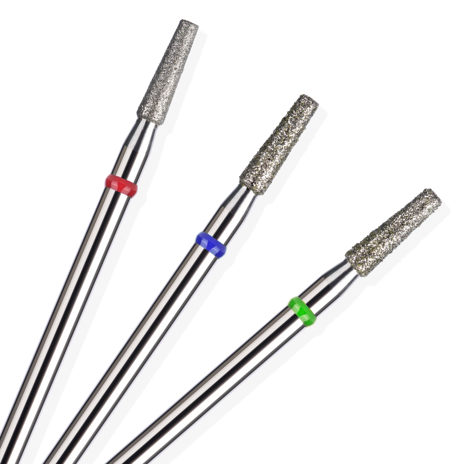 TP 2Pcs Column Russian Cuticle Bit Diamond Burr Nail Drill Bits Rotary Electric Manicure Drill Nails Accessories Tools