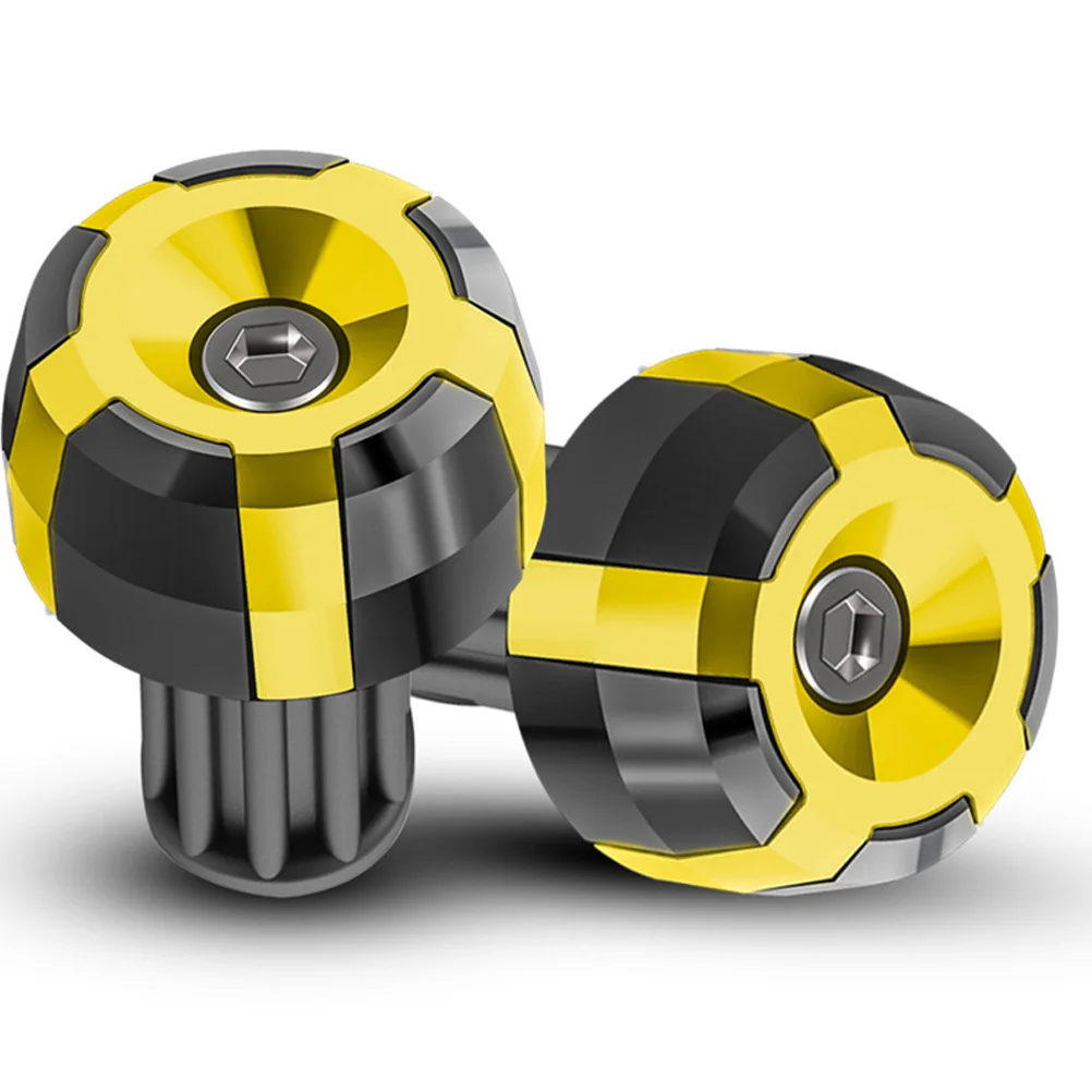 

2Pcs Motorbike Handlebar Ends High Strength Aluminum Alloy Grip Plugs Double Colors for Motorcycle Off-Road Scooter