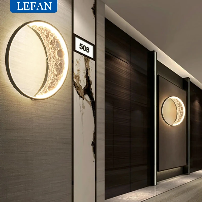 Imagem -04 - Moon Crescent Led Wall Lamp Ip65 Luz Impermeável Interior e Exterior Terraço Jardim Paisagem Exterior