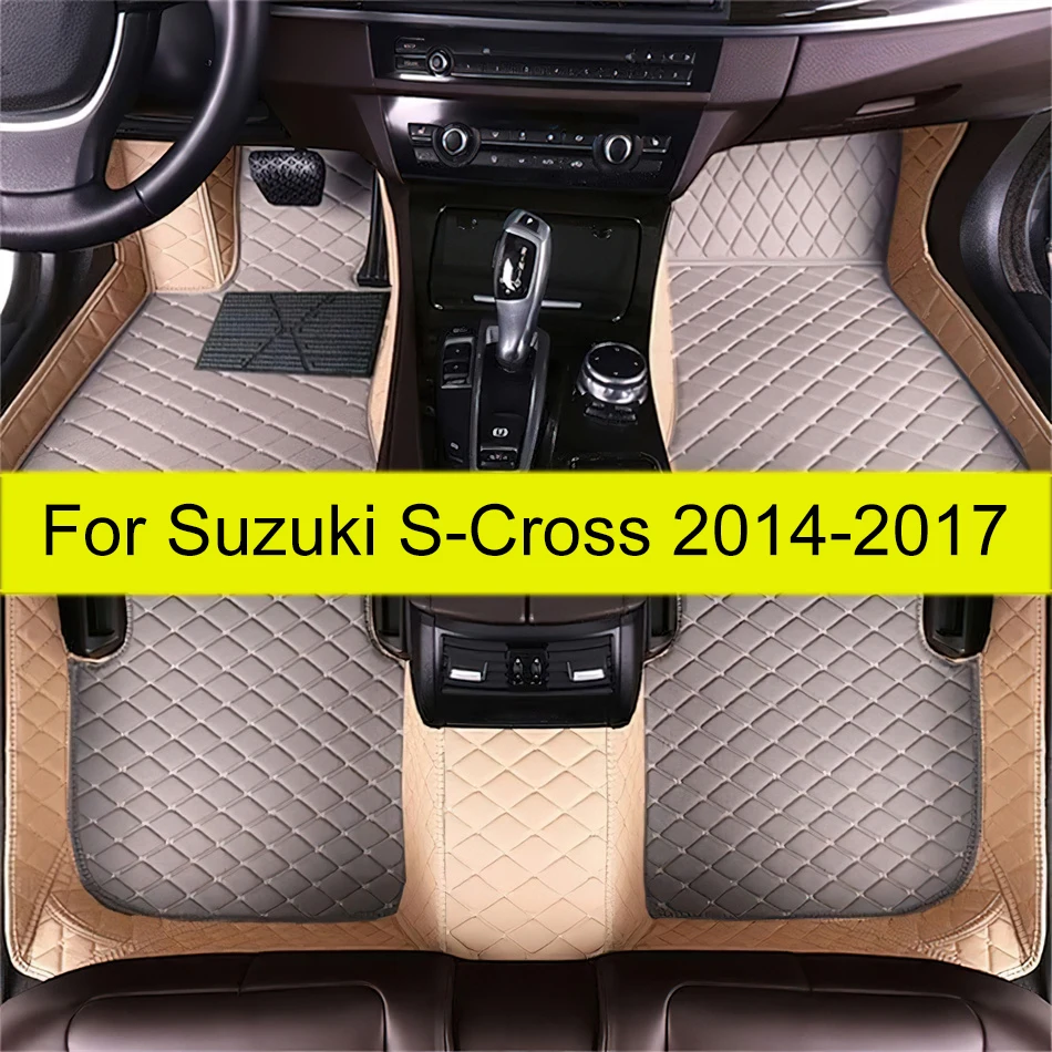 Car Floor Mats For Suzuki S-Cross 2014 2015 2016 2017 Custom Auto Foot Pads Automobile Carpet Cover Interior Accessories