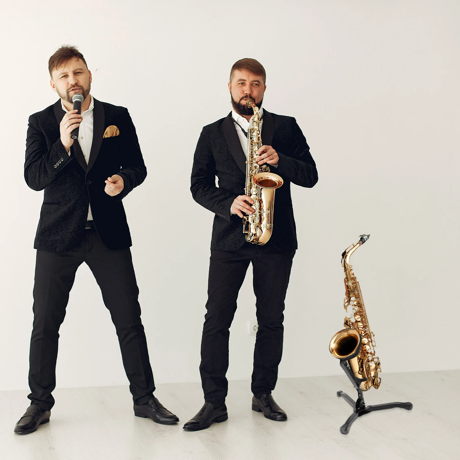 

Portable Foldable Saxophone Stand Durable Premium Triangular Support Stable Holder Scratch Protection Lightweight Practical