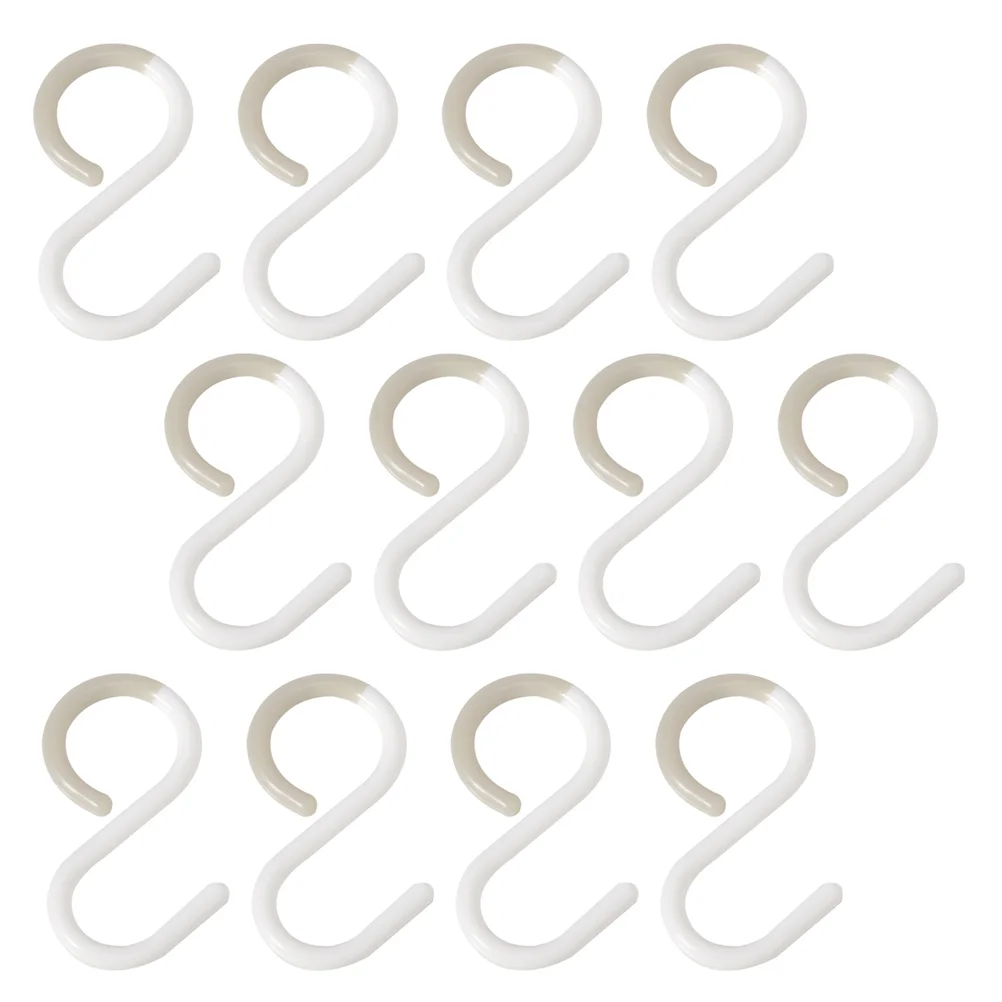 12 Pcs Hook up Plastic Hooks Towel Girl Hanger Closet Coat Pp Key Keys For Hats Plant Indoor