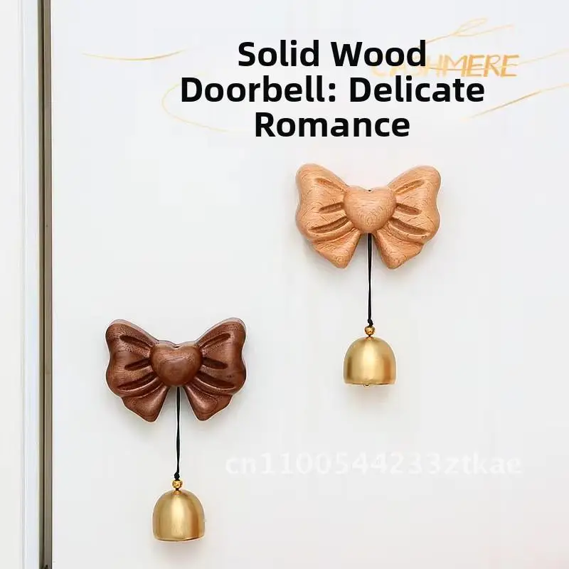 

Copper Bell Wind Chime Simple Suction Door Style JapaneseHappinessHouse Reminder Dopamine Doorbell Home Decor Gift - Wood Models