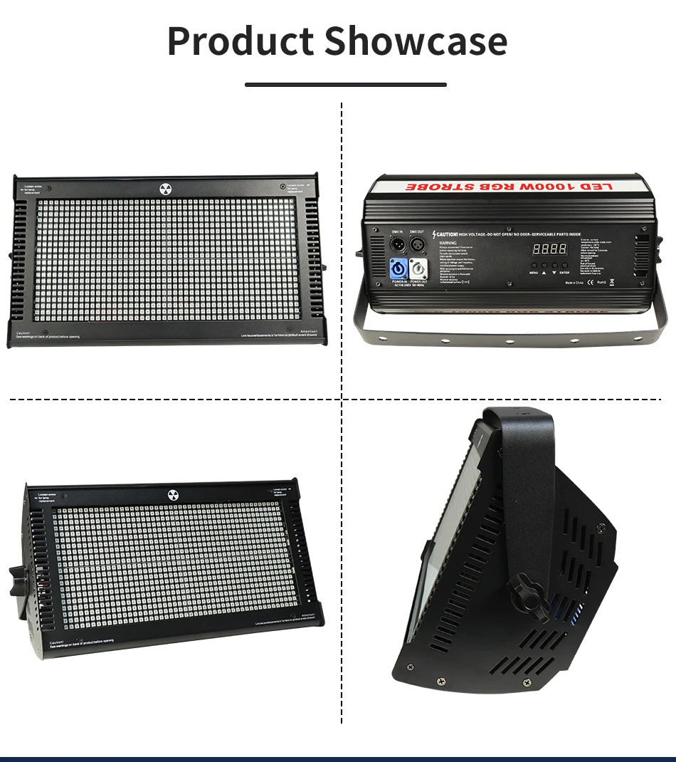 DMX 1000W RGB DMX512 LED Stroboskop-Effektlicht Party Club Bar Bühnendekorationsausrüstung LED-Stroboskoplicht – Detail 7