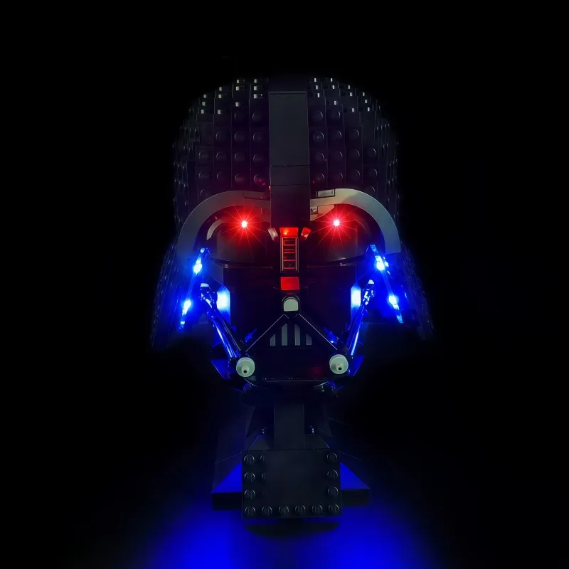 레고 75304 다스 베이더 헬멧 용 MAXCXT LED 라이트 세트 DIY 장식 램프에는 레고 빌딩 블록 세트가 포함되어 있지 않습니다. 썸네일 2
