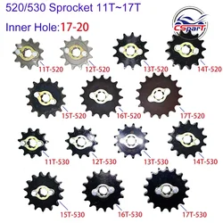 520# 530# 20MM 11 12 13 14 15 16 17 Tooth Front Engine Sprocket Chain for 150 200 250cc ATV Quad Dirt Bike Motorcycle