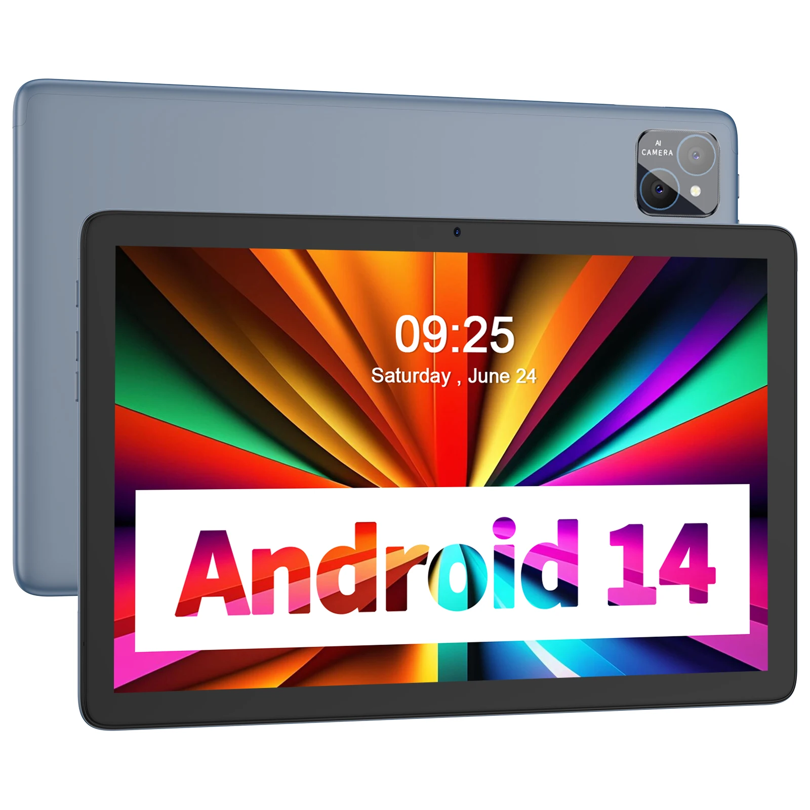 PRITOM TAB11 Android 14 tablet 10 inch, 8 GB (4 + 4 uitbreiding) RAM + 128 GB ROM, Octa Core, 5G WiFi, met toetsenbord, muis, hoesje