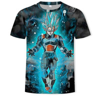 Dragon Ball Z Goku T-shirt Mens 3D Shirt T-shirts Anime Harajuku Cartoon T O-neck Hip-hop Tops Streetwear