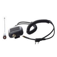 NEW-For Baofeng 2-Pin Radio Handheld Speaker Dual PTT Mic Microphone With Dual Band SMA-Female Antenna For TYT