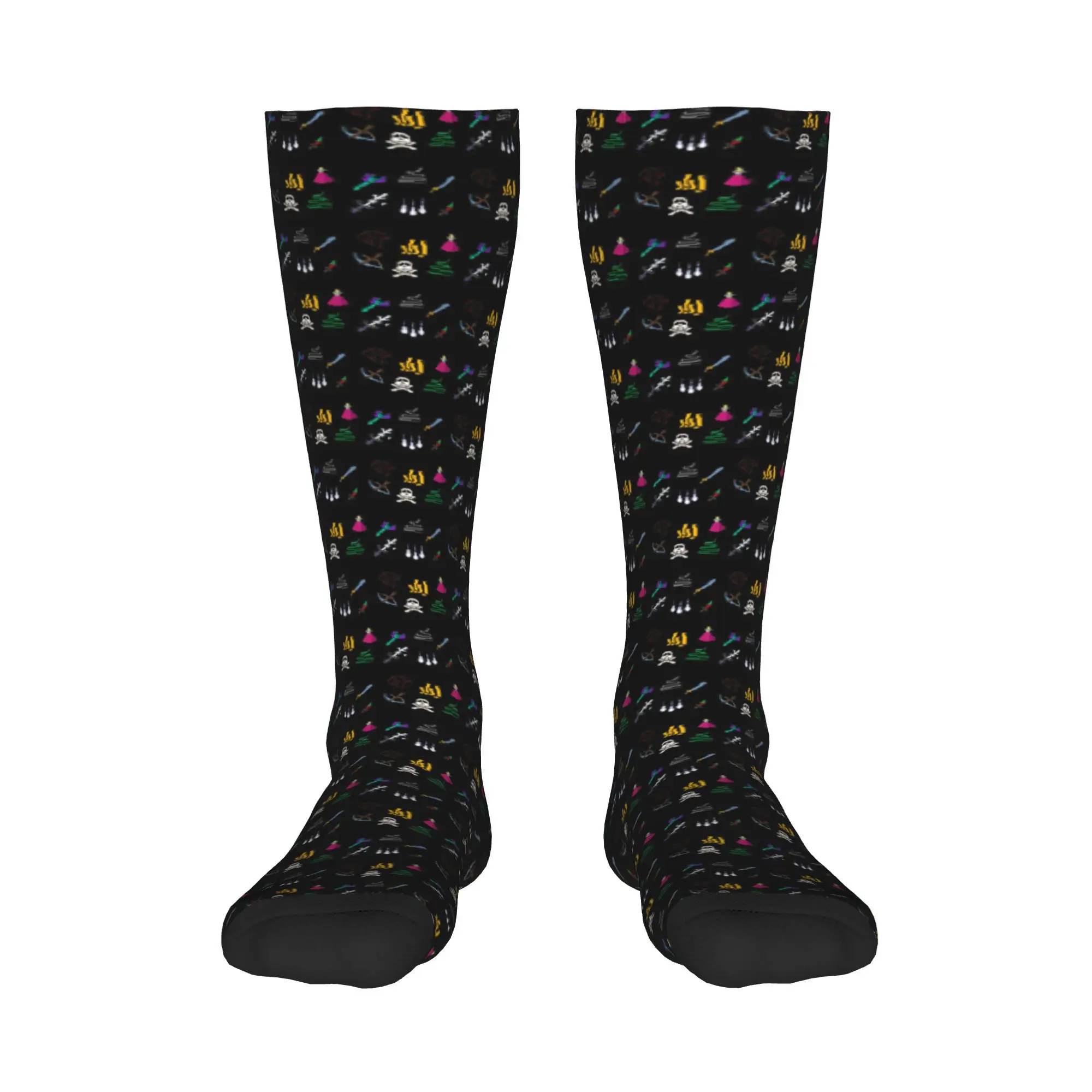 

All Seasons Crew Stockings Old School Runescape Player Killing Bundle Socks Funny Hip Hop Long Socks Accessories for Men Women